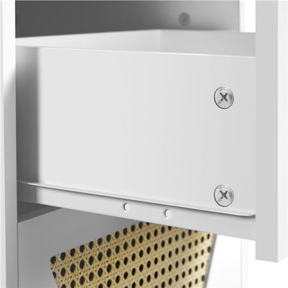 Bohemiane Nightstand Rattan Veneered Bedside Table