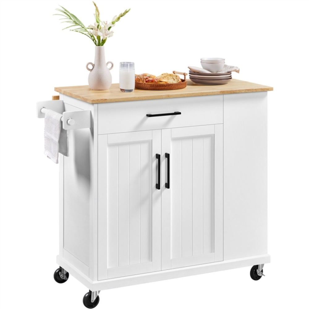 Kitchen Cart wood top with storage