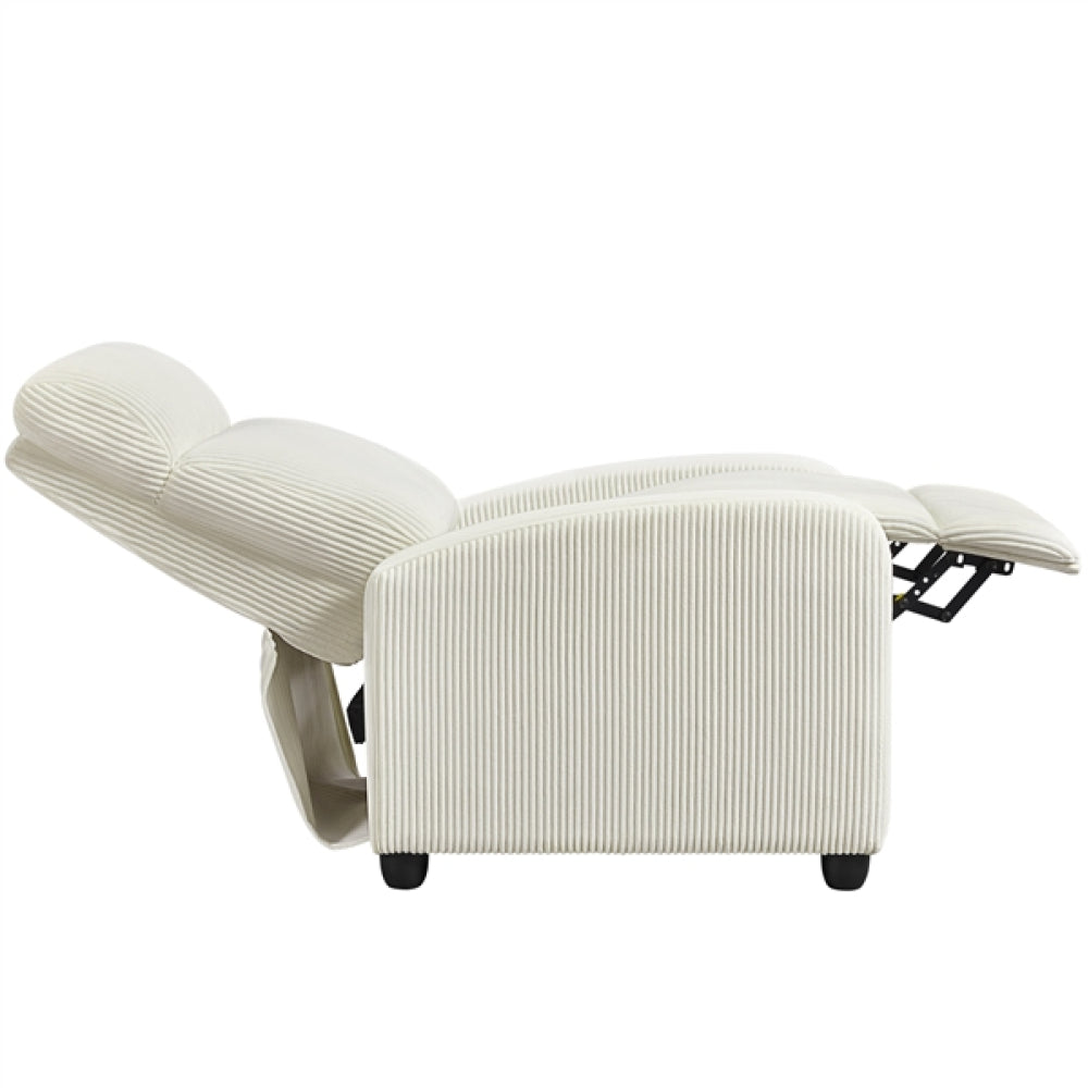 Recliner Chair Corduroy Recliner Sofa Adjustable Modern Single Reclining Chair