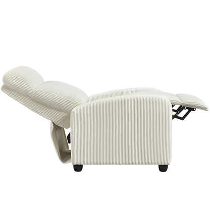 Recliner Chair Corduroy Recliner Sofa Adjustable Modern Single Reclining Chair