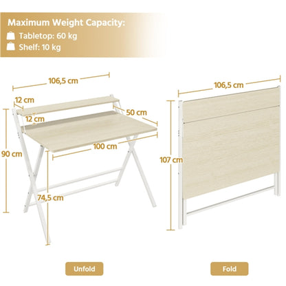 2-Tier Foldable Computer Desk