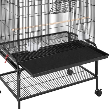 Large Parrot Cage Rolling Metal Bird Cage