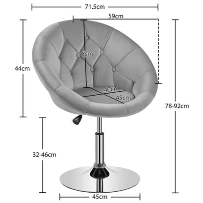 Makeup Vanity Chair Tufted Style Barrel Chair