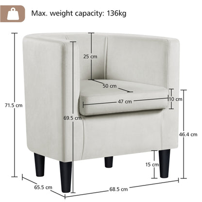 Upholstered Arm Chair Living Room Chair Tub Chair