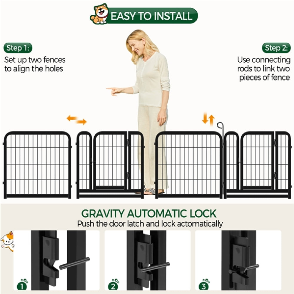 16pcs Dog Pen Pet Barrier Fence