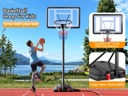7.2-9.2FT Height-Adjustable Basketball Hoop System