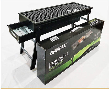 Folding Barbecue BBQ Charcoal Grill Black For Camping, Picnic, Outdoor, Travel