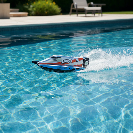 Remote Control Racing Boat - WHITE