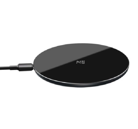 15W Quick Charge Wireless Charger Fast Wireless Charging Pad Phone Earbuds Black