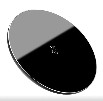 15W Quick Charge Wireless Charger Fast Wireless Charging Pad Phone Earbuds Black