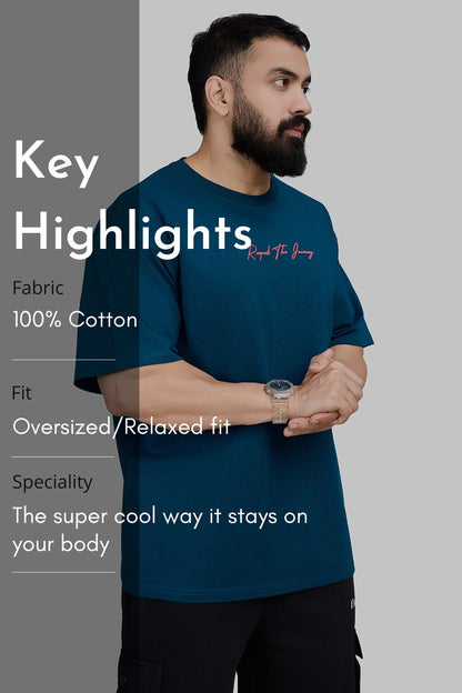 Respect The Journey Oversized T-shirt Teal