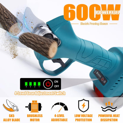 Cordless Electric Branch Scissors 30mm Pruning Shear Cutter