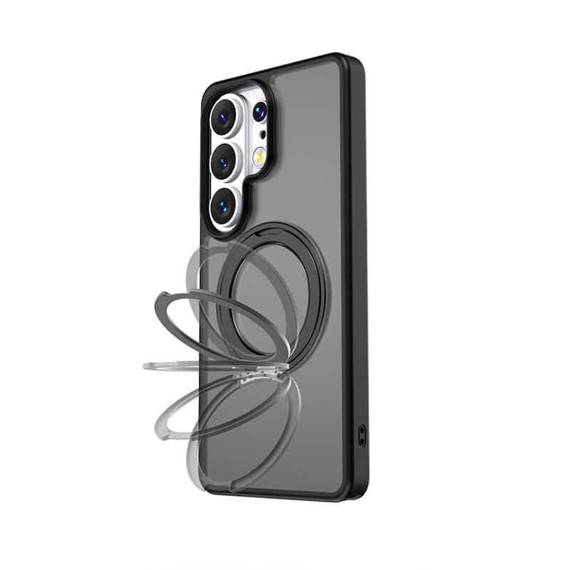 Compatible with Samsung S26 2026 360° Rotating Ring Stand Magnetic Phone Case
