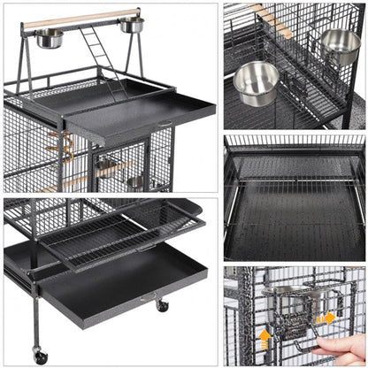 H68.5'' Play Top Parrot Cage