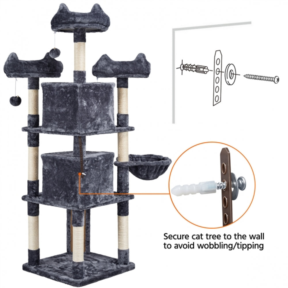 Large Cat Tree Big Cat House Plush Cat Tower