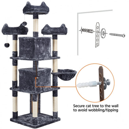 Large Cat Tree Big Cat House Plush Cat Tower