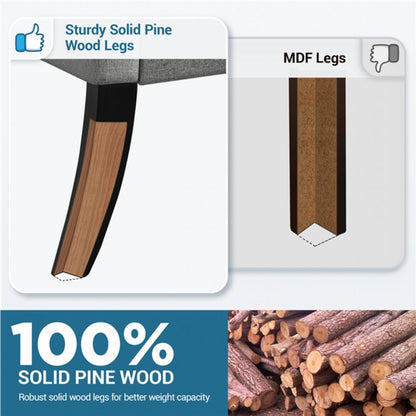 Modern Fabric Tufted Storage Bench Ottoman