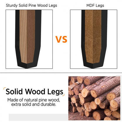 3-Drawer Console Table with Storage Shelf