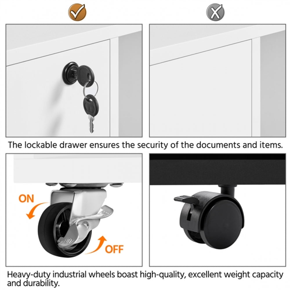 Vintage File Cabinet Mobile Letter Size File Cabinet