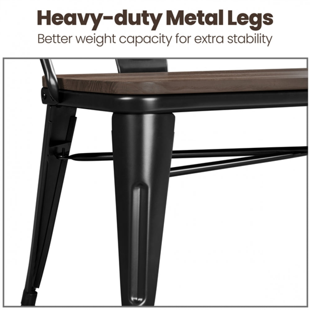 Industrial Metal Dining Bench