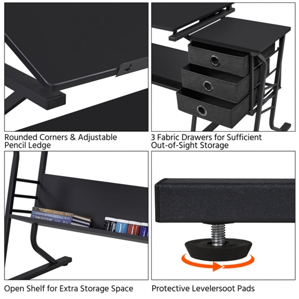Drafting Table & Stool Set For Artists