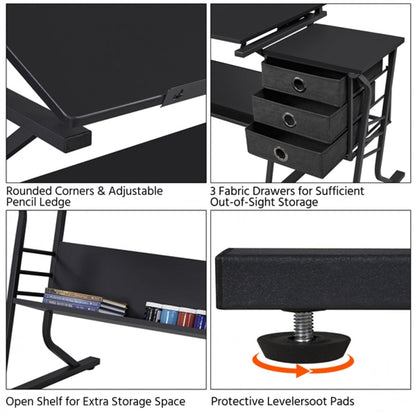 Drafting Table & Stool Set For Artists