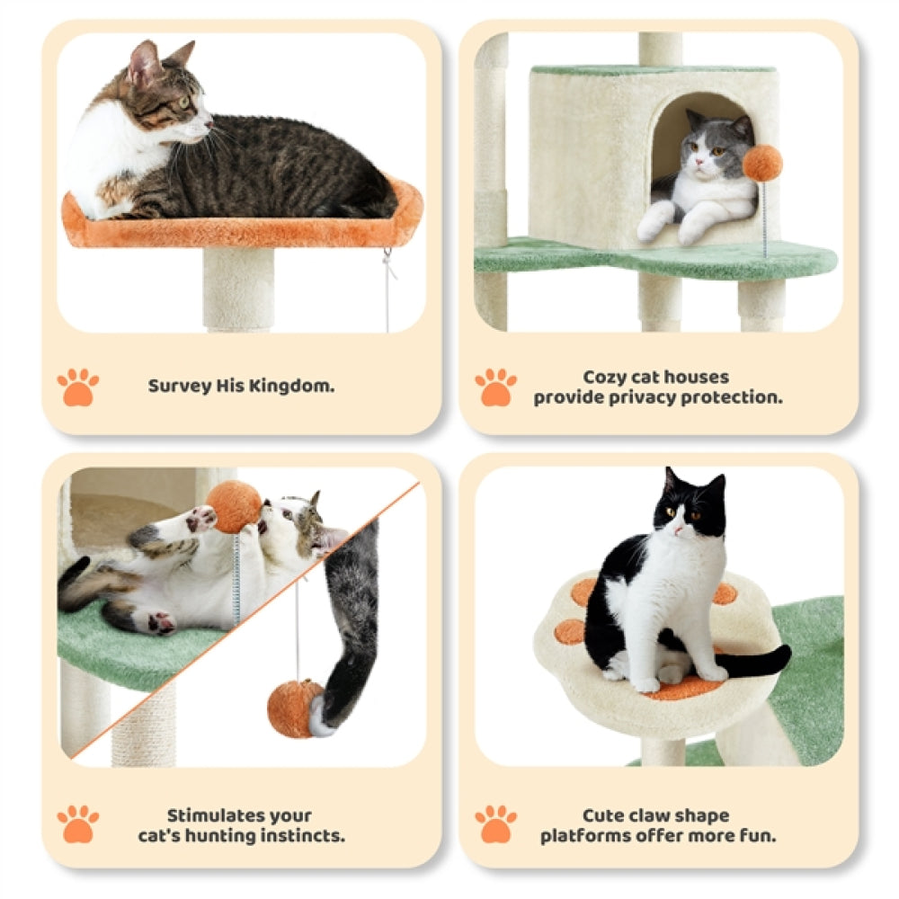 Cat Paw-Shaped Play Tower Cat Tree