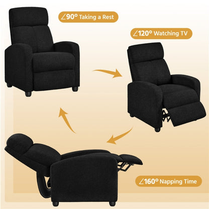 Recliner Chair Boucle Recliner Sofa Adjustable Modern Single Reclining Chair