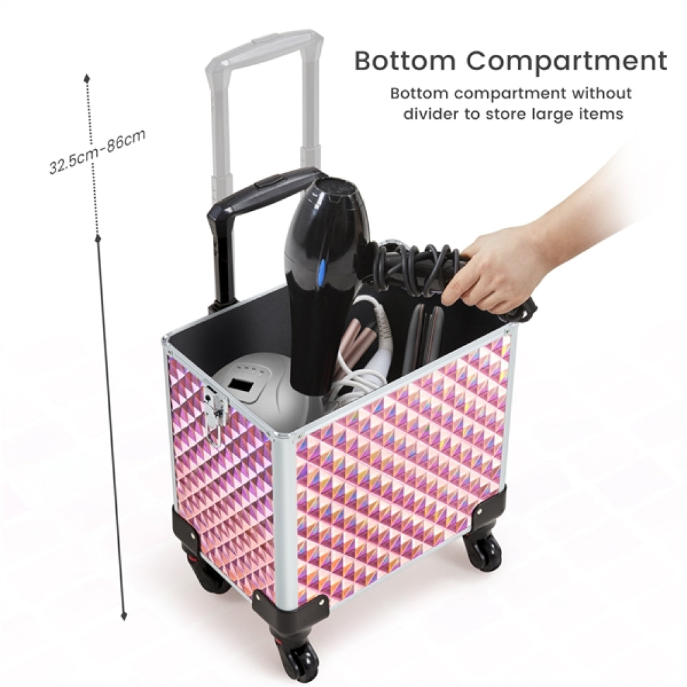 3-in-1 Rolling Makeup Train Case