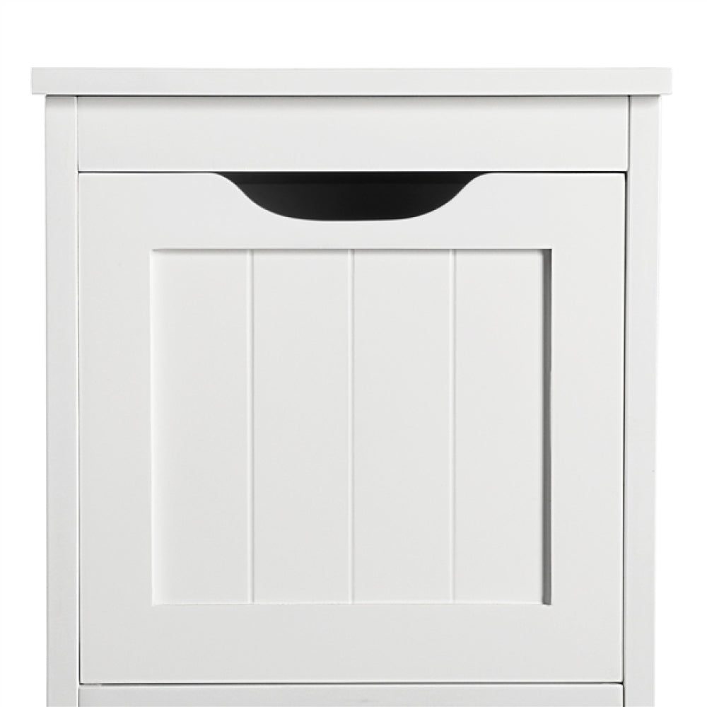 White Bathroom Cabinet 2 Hideaway Drawers 1 Shelf