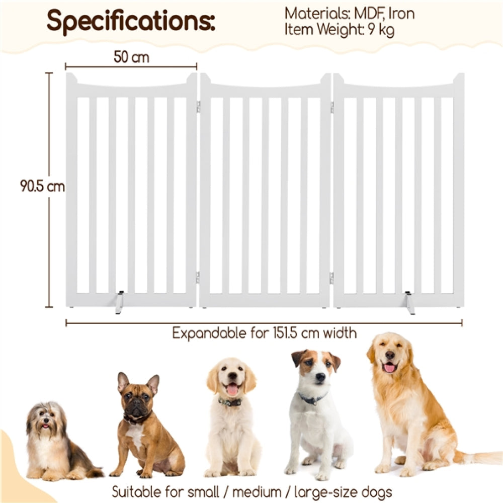 Indoor Pet Barrier for Doorway Dog Pen Wooden Pet Gate