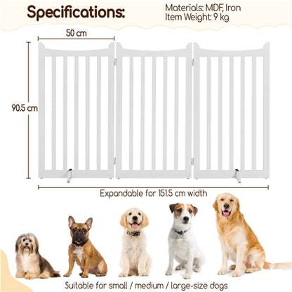 Indoor Pet Barrier for Doorway Dog Pen Wooden Pet Gate