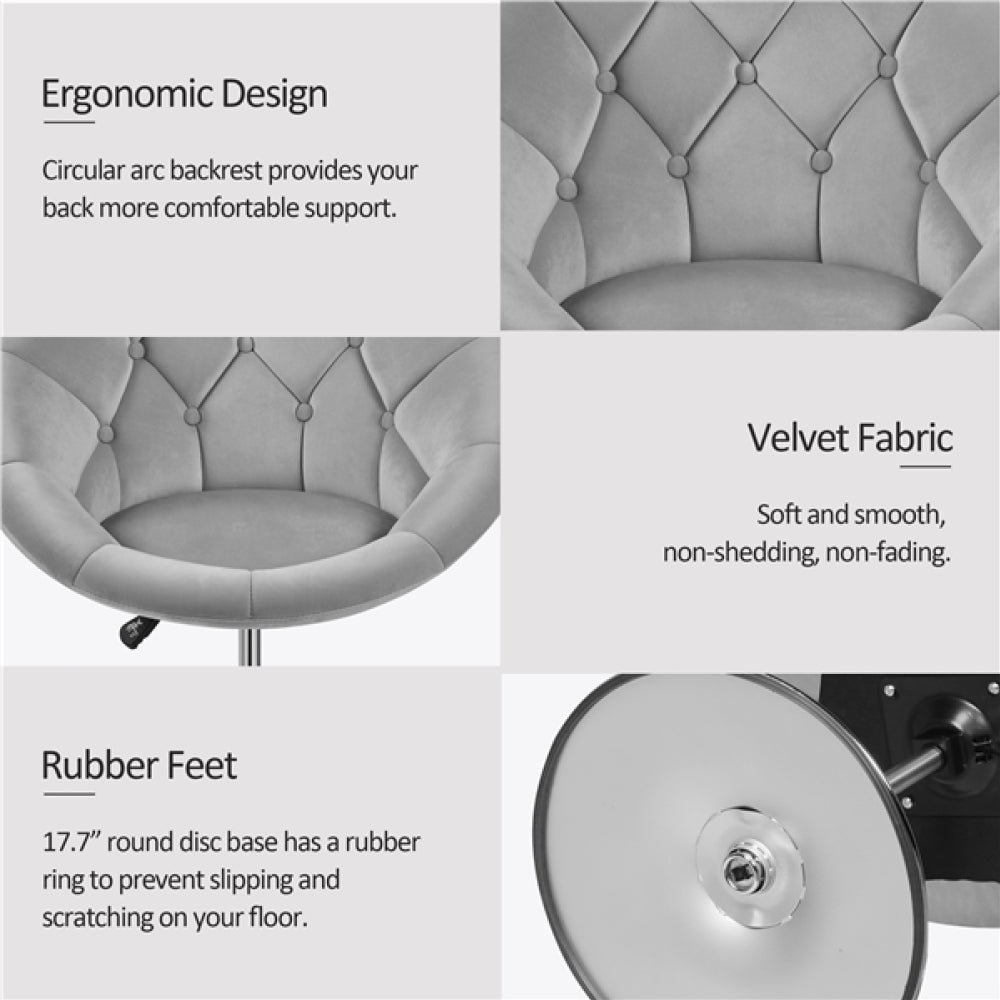 Makeup Vanity Chair Tufted Style Barrel Chair