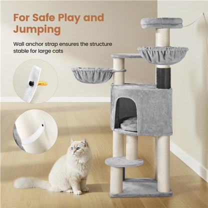 Multilevel Heavy-Duty Cat Tree with Thick Scratching Posts