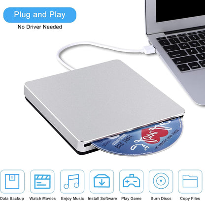 CD/DVD Writer External DVD Drive
