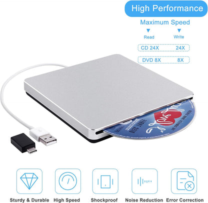 CD/DVD Writer External DVD Drive