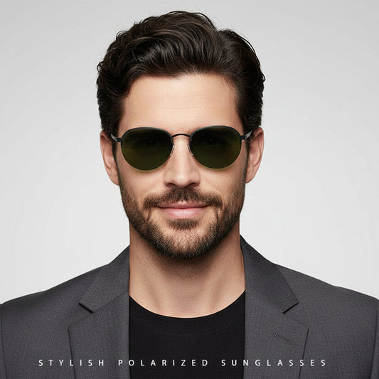 BLACK/ DARK GREEN HD Polarized Lens Sunglasses Anti-Blue Ray Hydrophobic