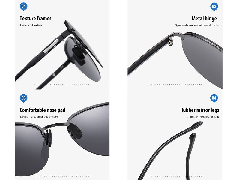 BLACK/B HD Polarized Lens Sunglasses Anti-Blue Ray Hydrophobic