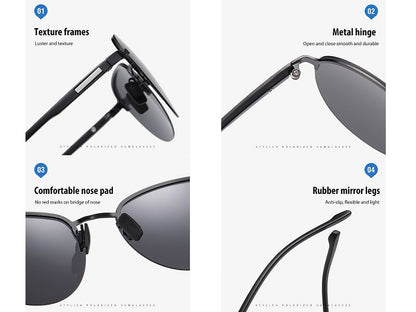BLACK/B HD Polarized Lens Sunglasses Anti-Blue Ray Hydrophobic