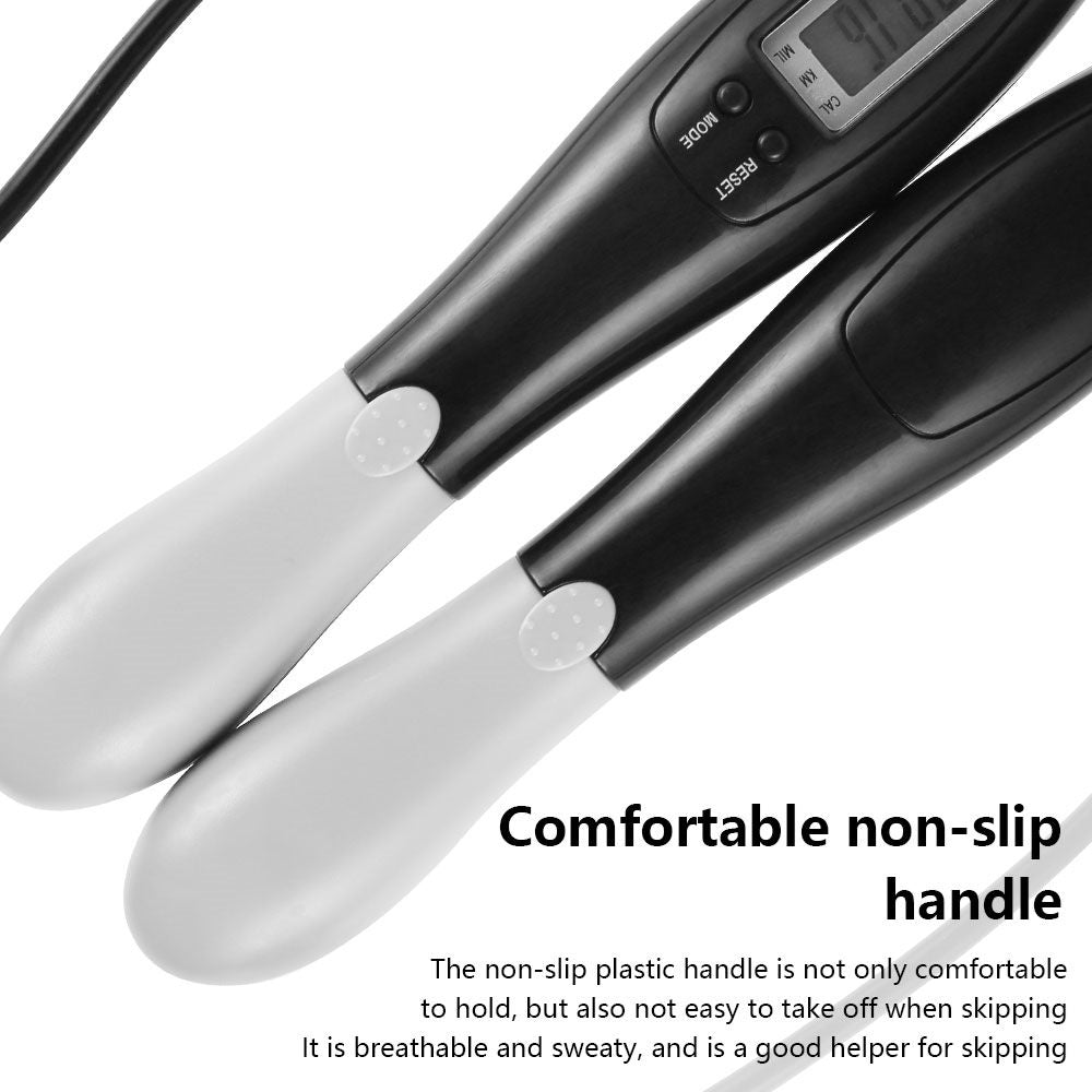 Cordless Skipping Digital Jump Rope (Black/Grey)