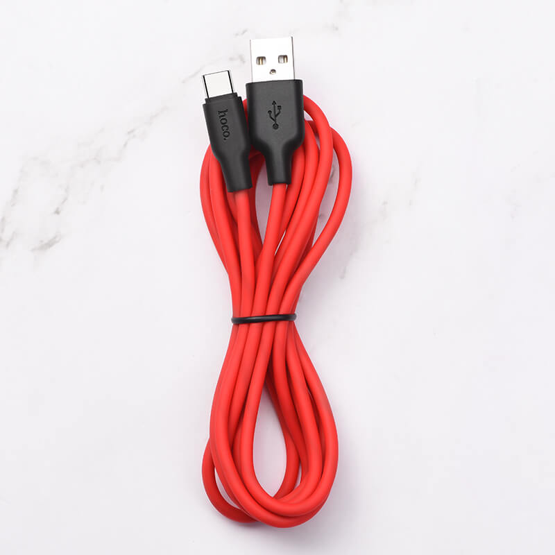 Hoco Silicone USB-A to Type-C Charging Data Cable 2m X21 Plus