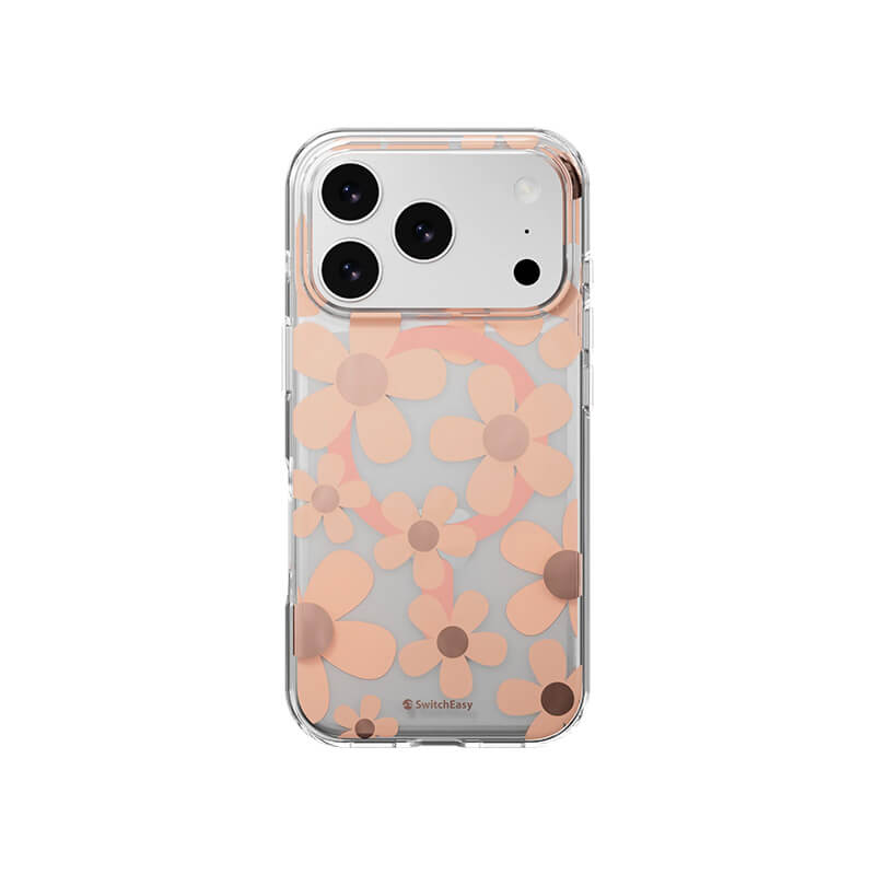 Compatible with iPhone 17 Pro Fleur 3D Patterned Series Shockproof Magnetic Phone Case