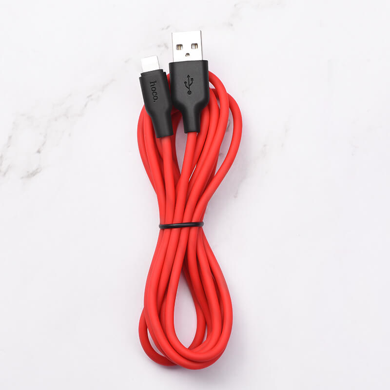 Hoco Silicone USB-A to Lightning Charging Data Cable 2m X21 Plus