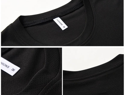 NZ-2XL-Mens 2 Piece Outfit Sport Set Short Sleeve Summer Leisure Short Thin Sets
