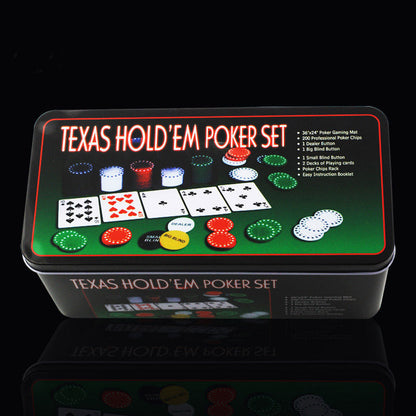 TEXAS HOLD’EM POKER SET – TINNED – 200 PIECES