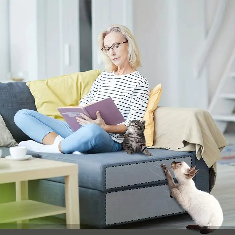 4PCS Pet Cat Anti Scratch Guard Mat Cat Scratching Post Furniture Sofa Protector