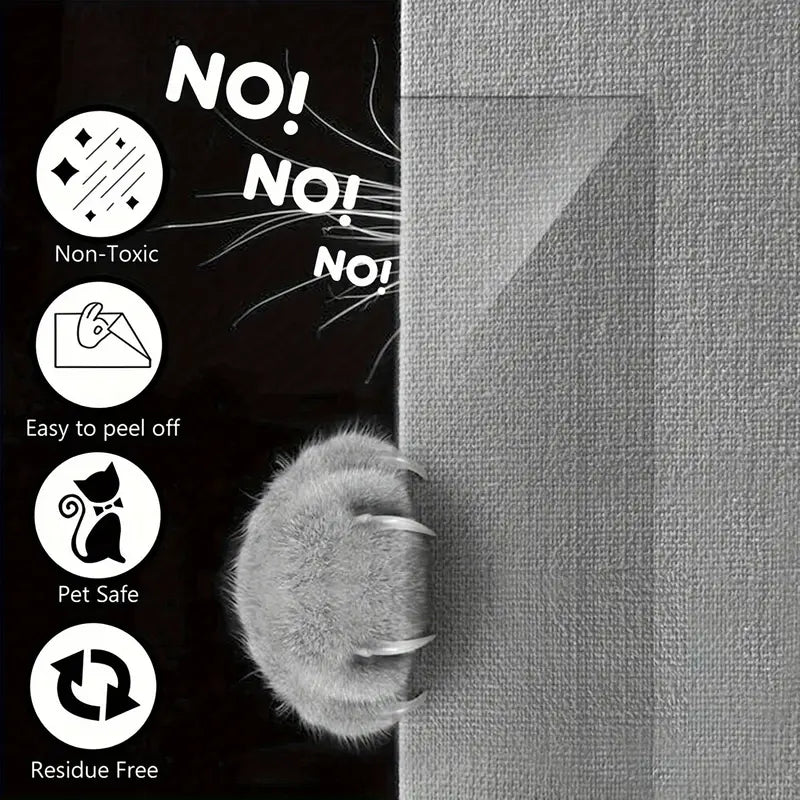 4PCS Pet Cat Anti Scratch Guard Mat Cat Scratching Post Furniture Sofa Protector