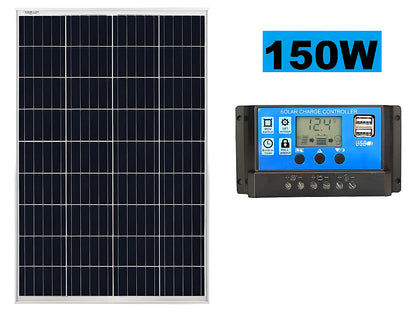 150W Solar Panel with Solar Controller