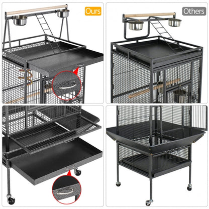 H68.5'' Play Top Parrot Cage