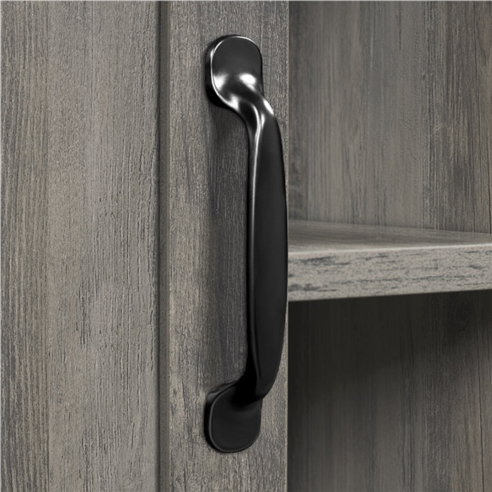 Sliding Barn Door TV Stand Grey Wash TV Cabinet